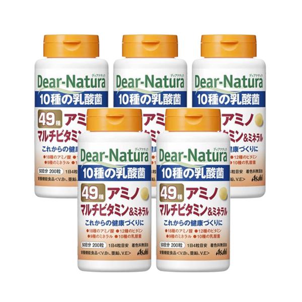 5個セット アサヒ ディアナチュラ 49アミノ マルチビタミン&ミネラル 200粒