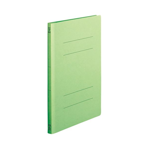 (まとめ) TANOSEE フラットファイル（スタンダードカラー） A4タテ 150枚収容 背幅18mm 緑 1パック（10冊） (×30セット)