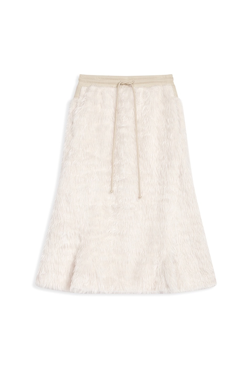 【OPEN Yy】 SHAGGY FUR TRACK SKIRT : CREAM