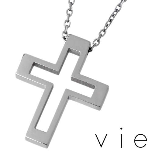 ヴィー vie ステンレス クロス ネックレス アクセサリー 金属金属アレルギー対応