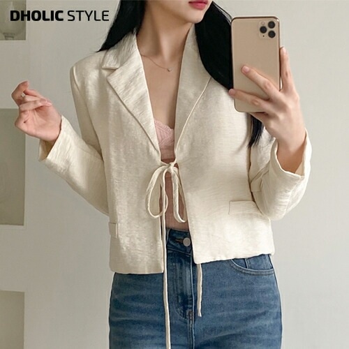 [メガ割りSALE]リボンリンクルジャケット・p648645