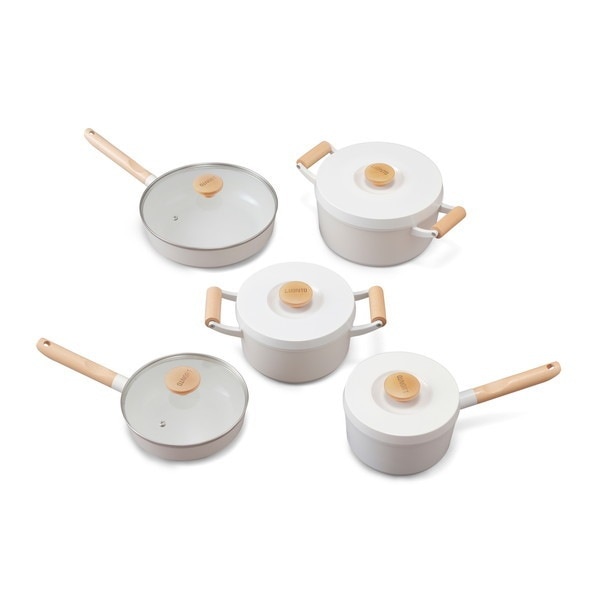 フライパンセット LUO-SE10W ホワイト ルオント フライパンなべ 10点セット メーカー直送