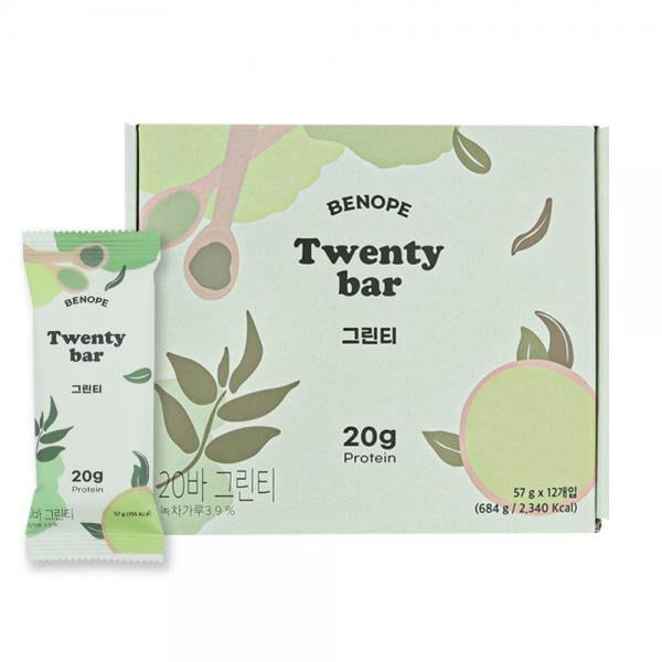 ベノフ 20バー グリーンティー プロテインバー 12p 베노프 20바 그린티 프로틴바 12p