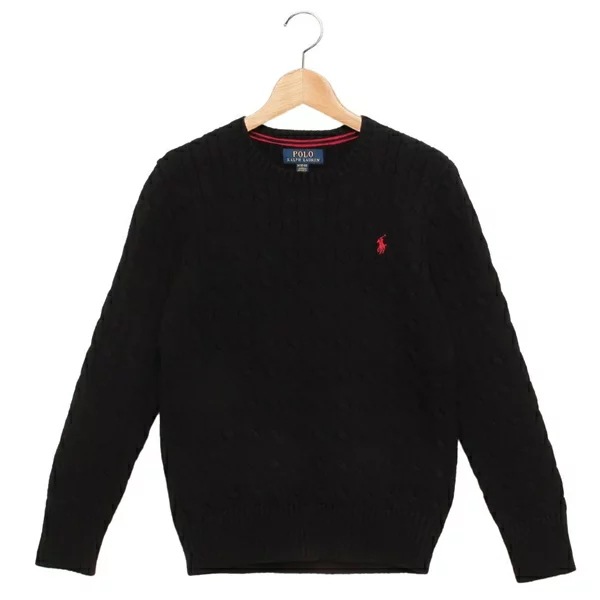 ニット セーター ケーブルニット クルーネック ボーイズライン ボーイズライン ブラック レディース ユニセックス メンズ RALPH LAUREN 323702674 061 CABLE KNIT