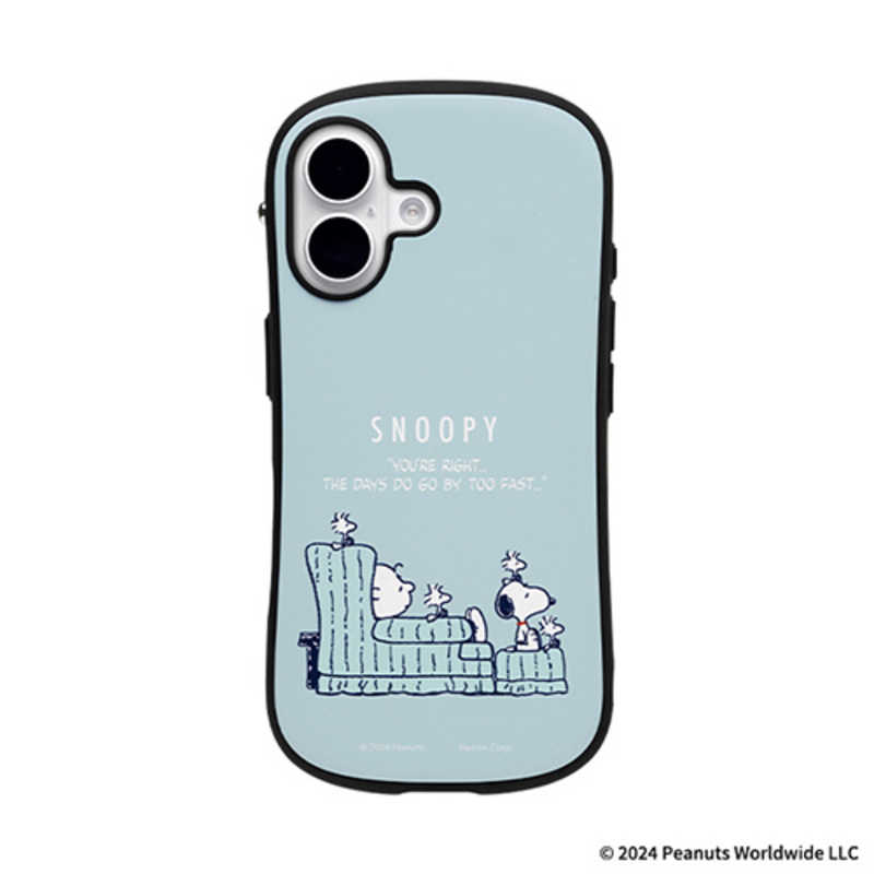 HAMEE　［iPhone 16専用］PEANUTS/ピーナッツ iFace First Class MagSynq KUSUMI ケース くすみブルー/ソファ　41-986592