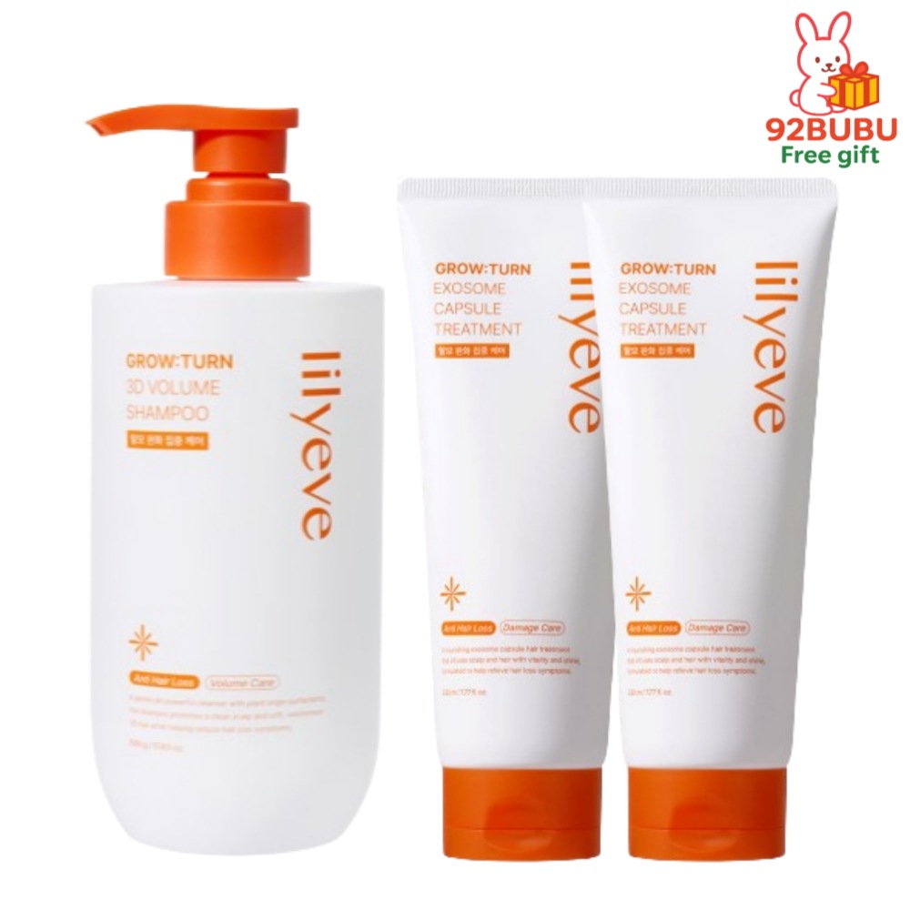 【人気頭皮ケアセット 】 グローターン 3Dボリュームシャンプー 500ml+トリートメント230ml*2本/ヘアパック/ スカルプトリートメント/たんぱく質ケア/頭皮ケア/毛ケアアンプル
