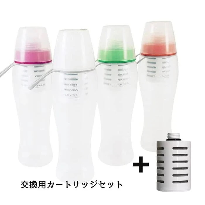 ガイアの水135 ガイアライトボトル 500ml 交換用カートリッジセット 1個セット (ビビアン プッシュ型浄水ボトル)