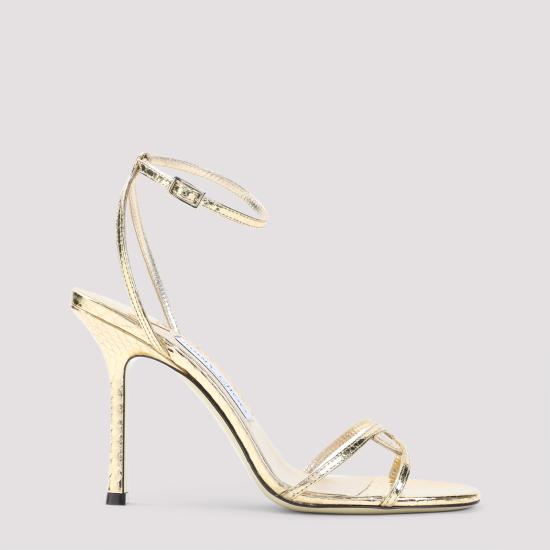 JIMMY CHOO Women Sandals 1998LEO100 WAP GOLD