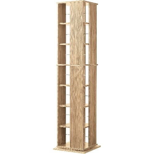 回転式7段本棚 コミックラック 360度回転 省スペース スリム 漫画収納 多層ブックシェルフ