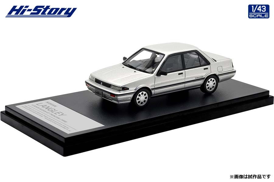 ハイストーリー 1/43 NISSAN LANGLEY 4 DOOR SEDAN GT TWINCAM (1988) シルバーメタリック【HS468SL】 ミニカー HS468SL ニッサン ラングレ