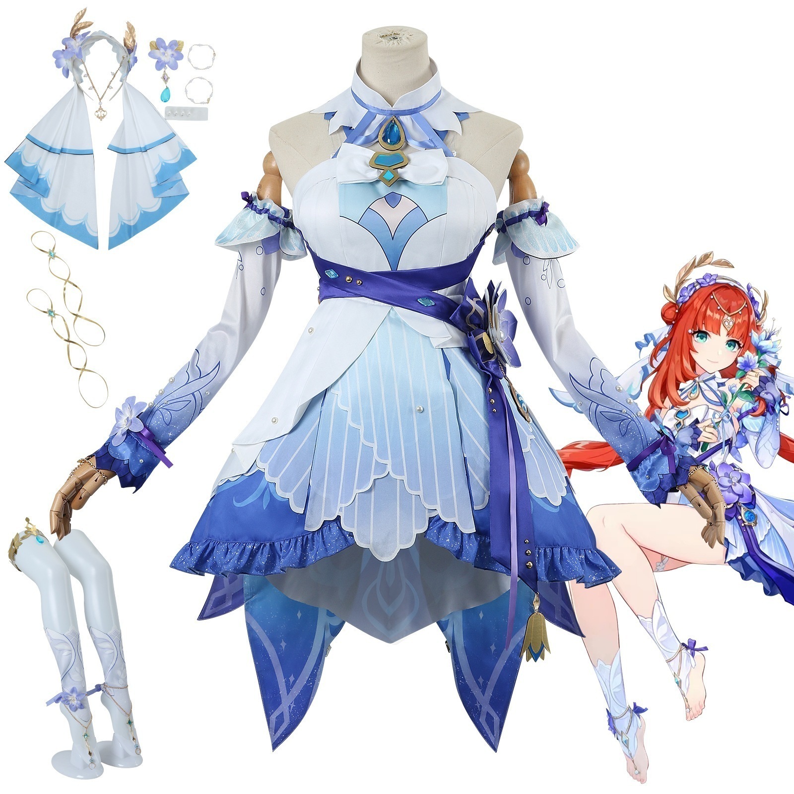 【人気爆売れ】元神cos コスプレ コスチューム尼露新皮膚莎邦息コスプレ にじげんコスプレ服 10,259円