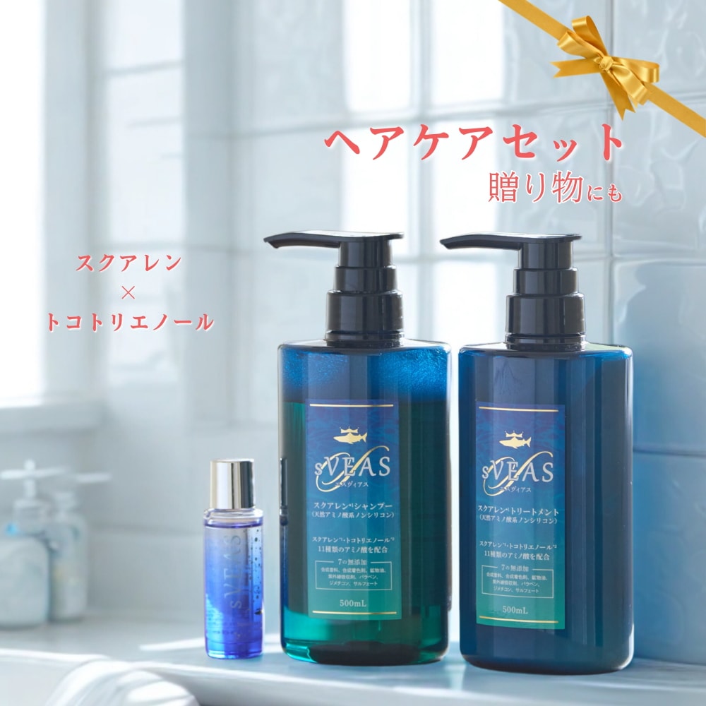 3点ヘアケアセット シャンプー トリートメント ヘアオイル ノンシリコン 美容オイル アミノ酸 お得 ビタミンE ギフト エイジングケア ハリ コシ