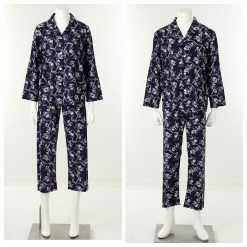 ブラックラベル肌触りの良い高級感のあるポリ30Dカップルパジャマ(D_JVPAA206M_VPAA206W)