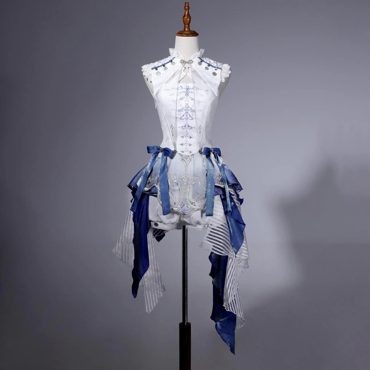 正規品デザインブルーホワイトキールlolitaワンピースストールゴシック风王子系ロリータ