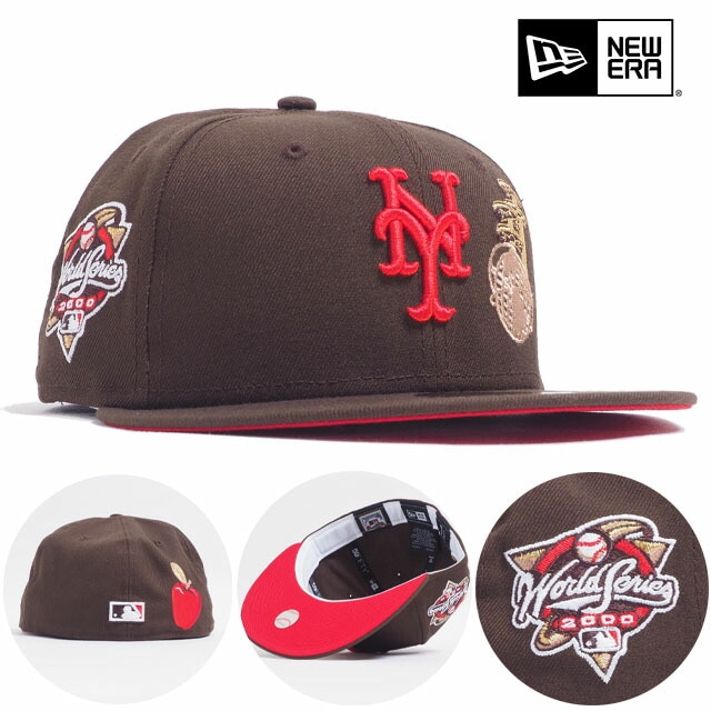 NEWERA ニューエラ キャップ カスタム ウォールナット 茶色 59FIFTY New York Mets WS2000 ニューヨークメッツ SIDEPATCH サイドパッチ ワールドシリーズ 8,514円