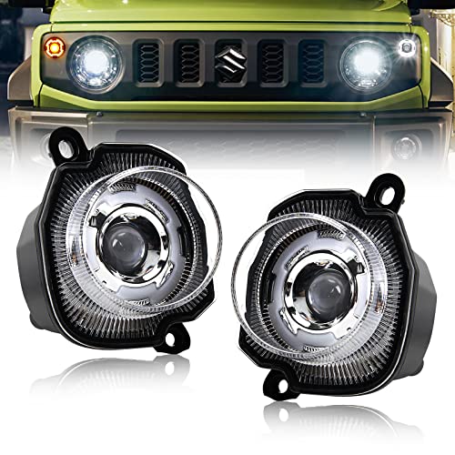 OPPLIGHT ジムニー LED ウィンカー ジムニーJB64 ジムニーシエラ JB74 専用 フロント LEDウィンカーランプ ディライト機能付き アンバー/ホワイト 2色切替 ウィンカーポジショ