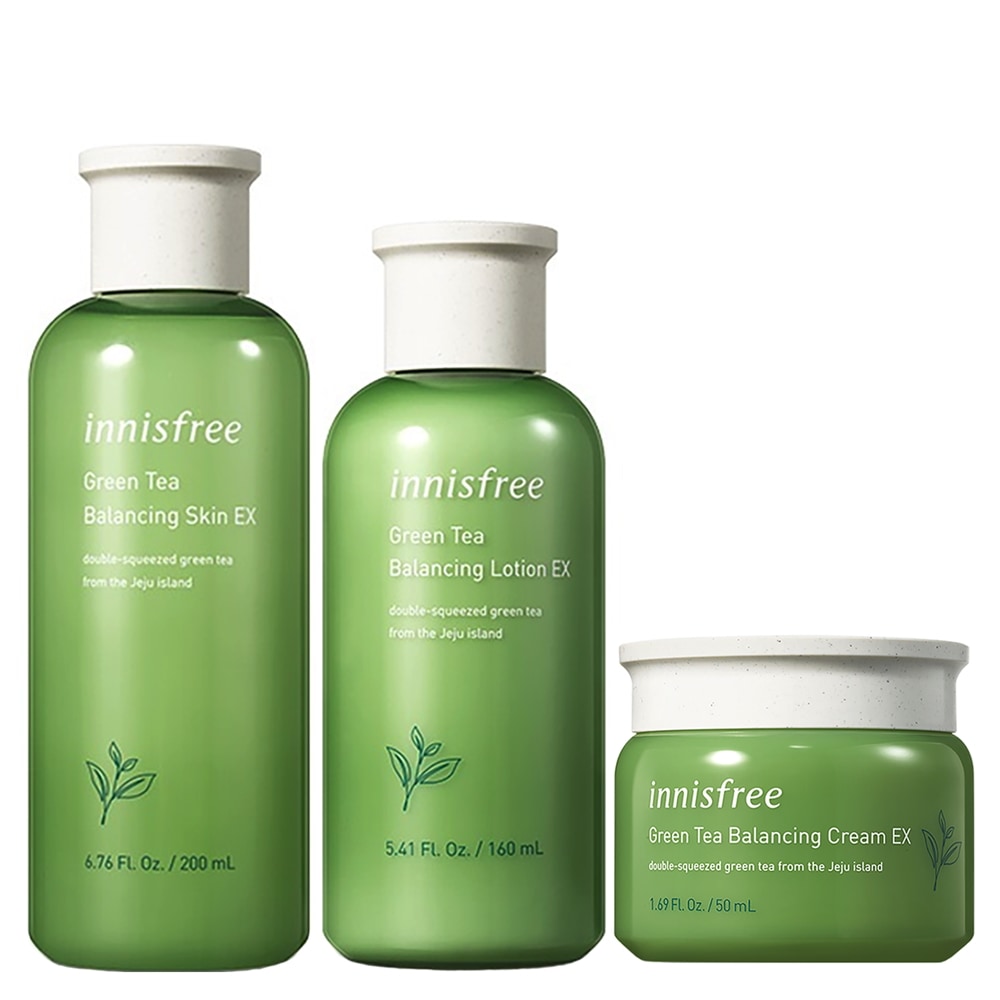韓国化粧品 .グリーンティー スキン200ml,ローション160ml,クリーム50ml