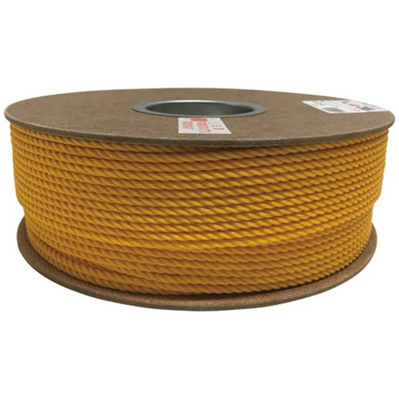 ユタカメイク　ユタカ ポリエチレンロープドラム巻 4mm×200m イエロー　PRE-80