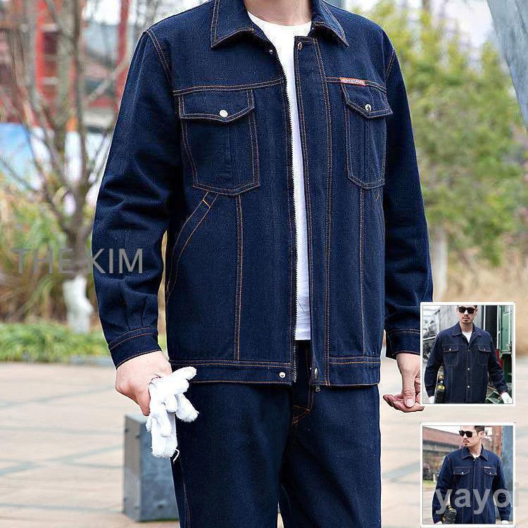 メンズ 作業服 作業着 長袖 上下セット 作業服ワークマン ワークウェア 耐磨耗 通気性良い ユニフォーム ジャケット&パンツ
