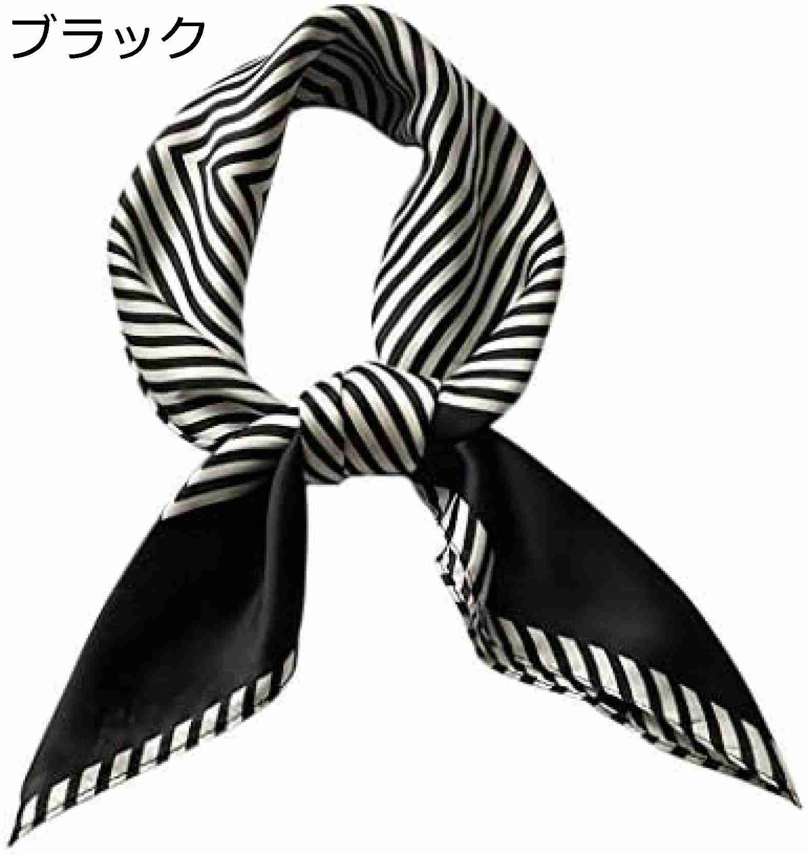 【20%OFFクーポン～】ストライプ小型スクエアスカーフ女性のネッカチーフビジネスキャリアファッショナブルなジョーカースカーフの減少年齢ヘッドバンドヘッドスカーフ