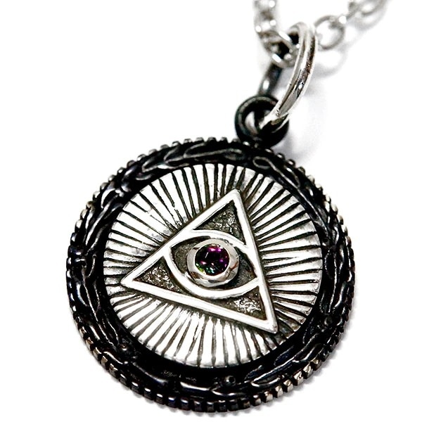 秘密結社 フリーメイソン ホルスの目 ミスティックトパーズ 天然石 ピラミッド 真鍮 月桂冠 ブラッ