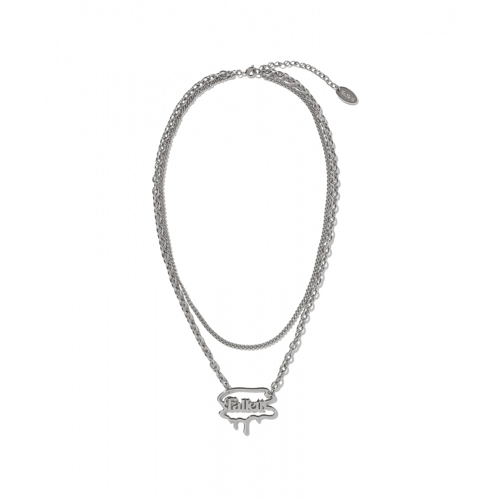 ファレットブラシロゴレイヤードネックレス