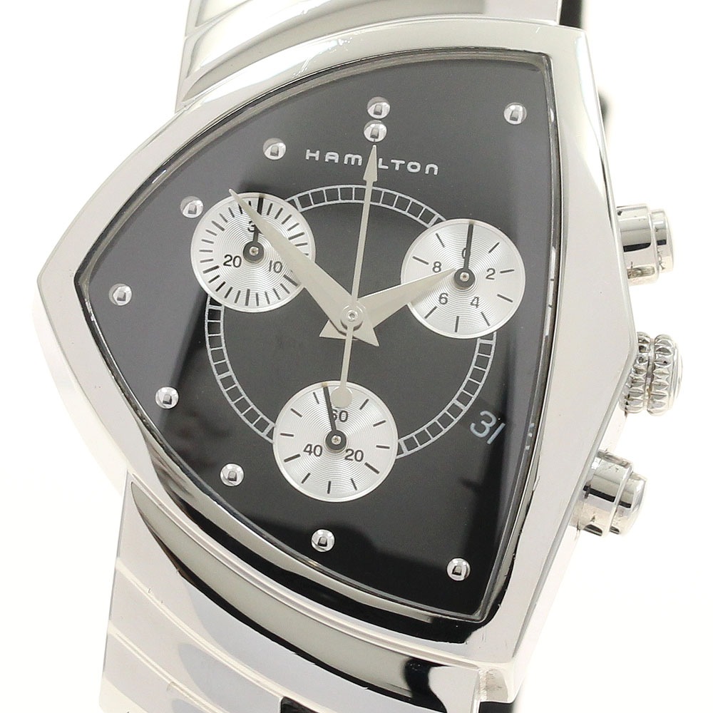 ハミルトン HAMILTON H244121 ベンチュラ デイト クロノグラフ クォーツ メンズ _897467【中古】