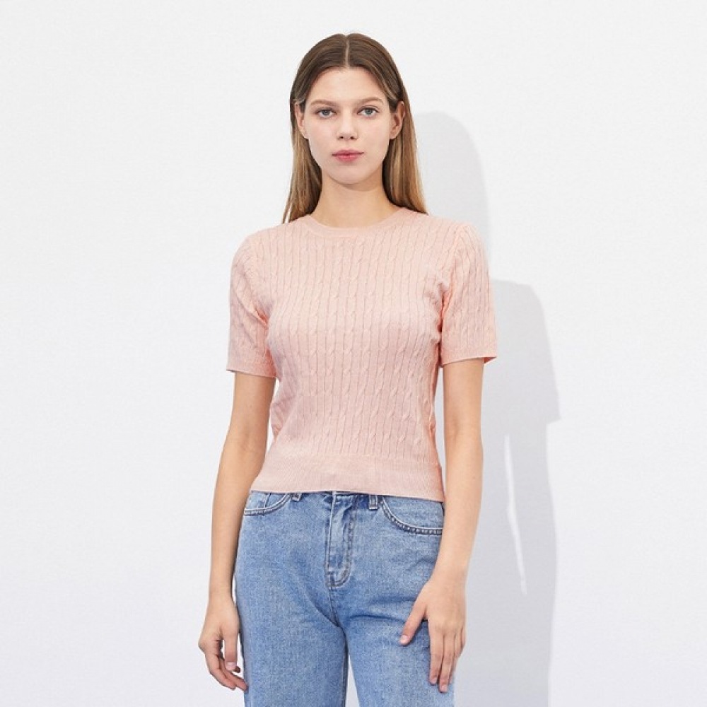 (ニューヨーク訪問)ラウンドネックケーブルニット(VA3SKE3)