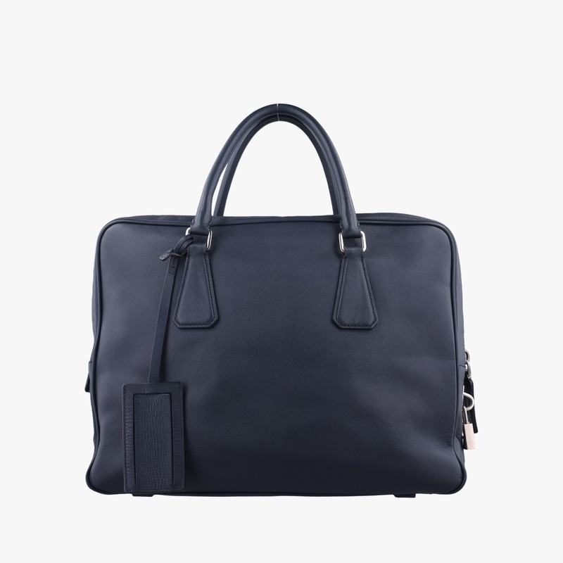 ブリーフケース ビジネスネイビーサフィアーノレザーVS030531/S 208中古