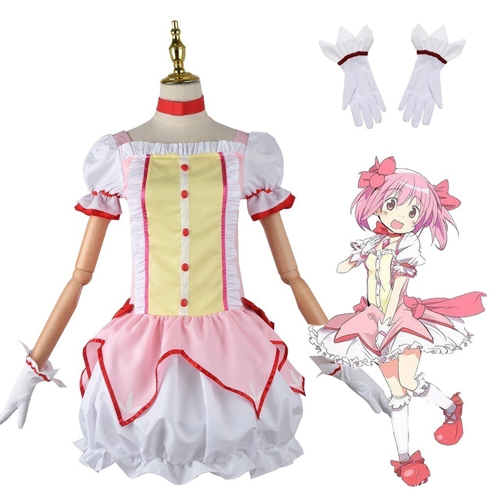 【即納&迅速な出荷】魔法少女まどか鹿目円香服コスプレ衣装変身戦闘服ファンタジーコスプレ