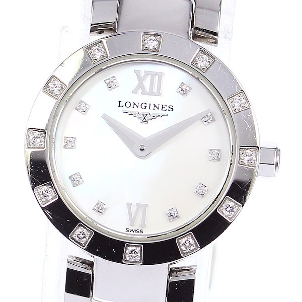 ロンジン LONGINES L5.174.0 ドルチェビータ ダイヤベゼル 10P クォーツ レディース _785768【中古】