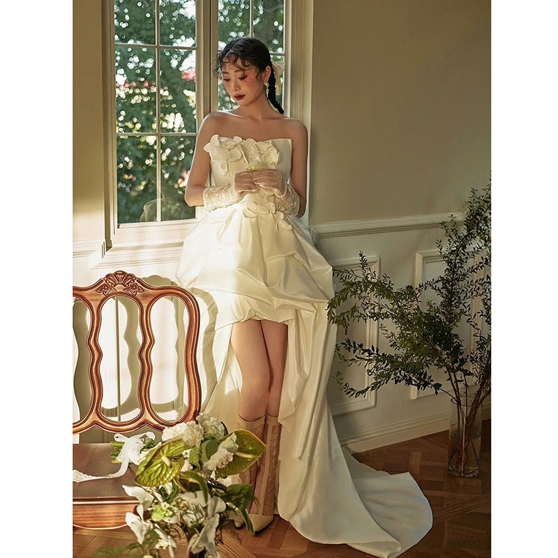 2025新作 結婚式ワンピース 演奏会 卒業式 発表会 ドレス ウェディングドレス 花嫁ロングドレス 成人式 ウエディングドレス 白 ウェディングドレス 白 ロング パーティードレス 8,179円