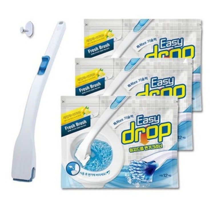 Easy Drop 使い捨てトイレクリーナーセット（ハンドル1P+リフィルブラシ36P）/ トイレ掃除 / トイレ掃除ブラシ / トイレ洗浄剤
