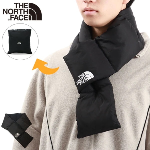 日本正規品 軽い 防寒 通学 通勤 黒 Nuptse Muffler NN72312