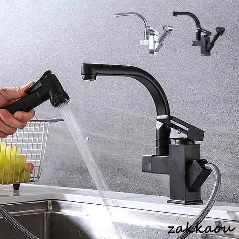 水栓金具 蛇口 交換自分で キッチン 台所 流し台 湯水混合水栓 シャワー付き シングルレバー おしゃれ 360度回転 台付 洗面所 浴室 洗面器 洗面台用