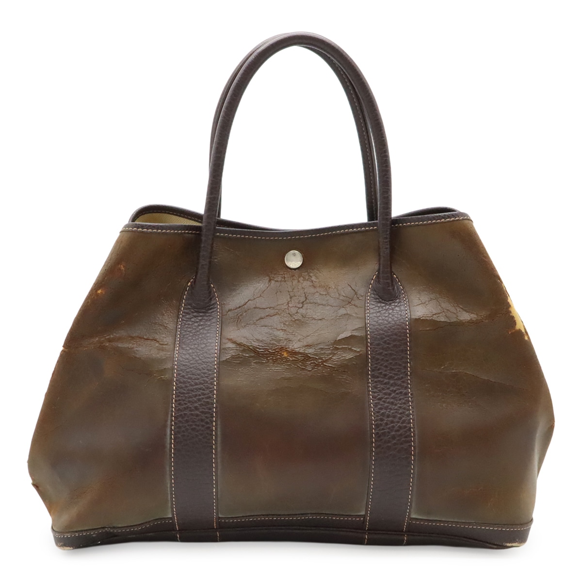 ガーデンパーティPM トートPM トートバッグ ハンドバッグ アマゾニア レザー ダークブラウン G刻