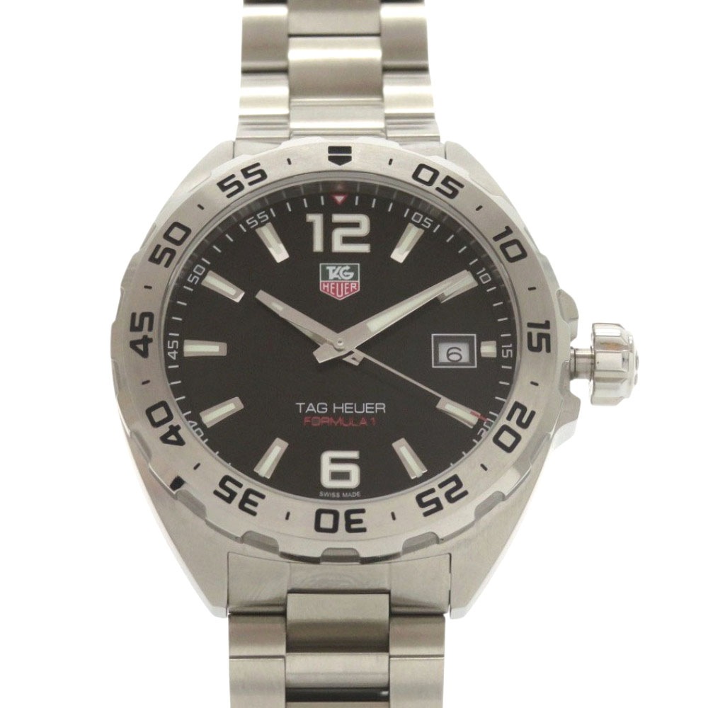 美品 クオーツ フォーミュラ1 WAZ1112 腕時計 ステンレススチール ブラック 1579【中古】 メンズ