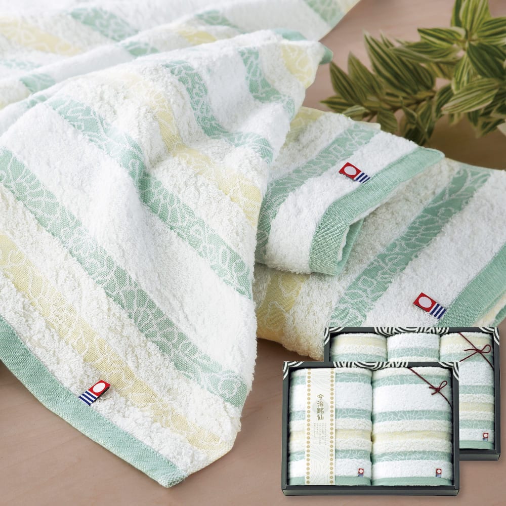 40%OFF 今治銘仙 更紗銘仙 タオルセット IM-8068 みの お歳暮