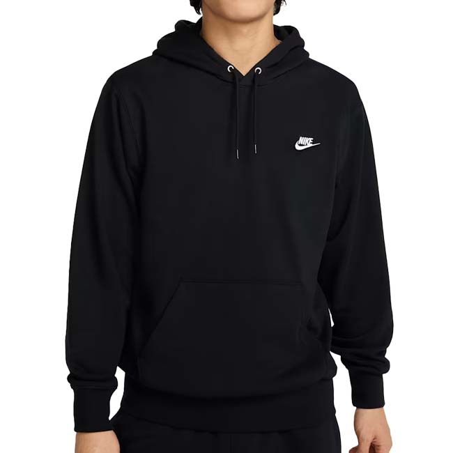 ナイキ(NIKE) 2025 HO メンズ CLUB クラブ フレンチテリー 長袖フーディ パーカー FN3867-010ブラック×ホワイト