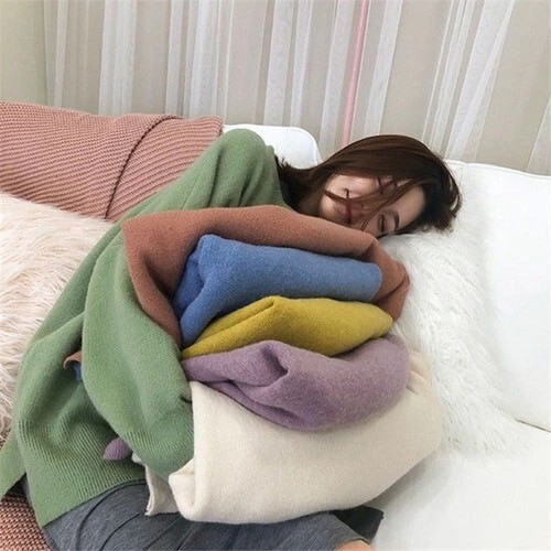 トップス ニット セーター レディース 秋冬 かわいい きれいめ カジュアル ゆったり 長袖 オーバーサイズ ゆったり 長袖 ドロップショルダー ラウンドネック BIGシルエット ストレート Iライン