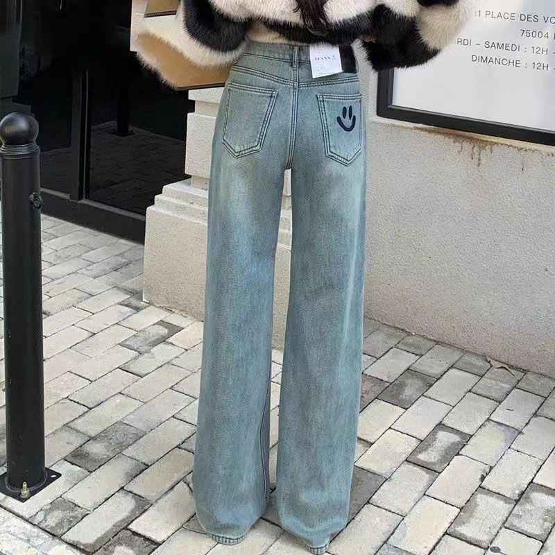 女性用グレーのスウェットパンツゆったりとしたストレートレッグスリムフィット女性用のカジュアルなベルベットのスウェットパンツ