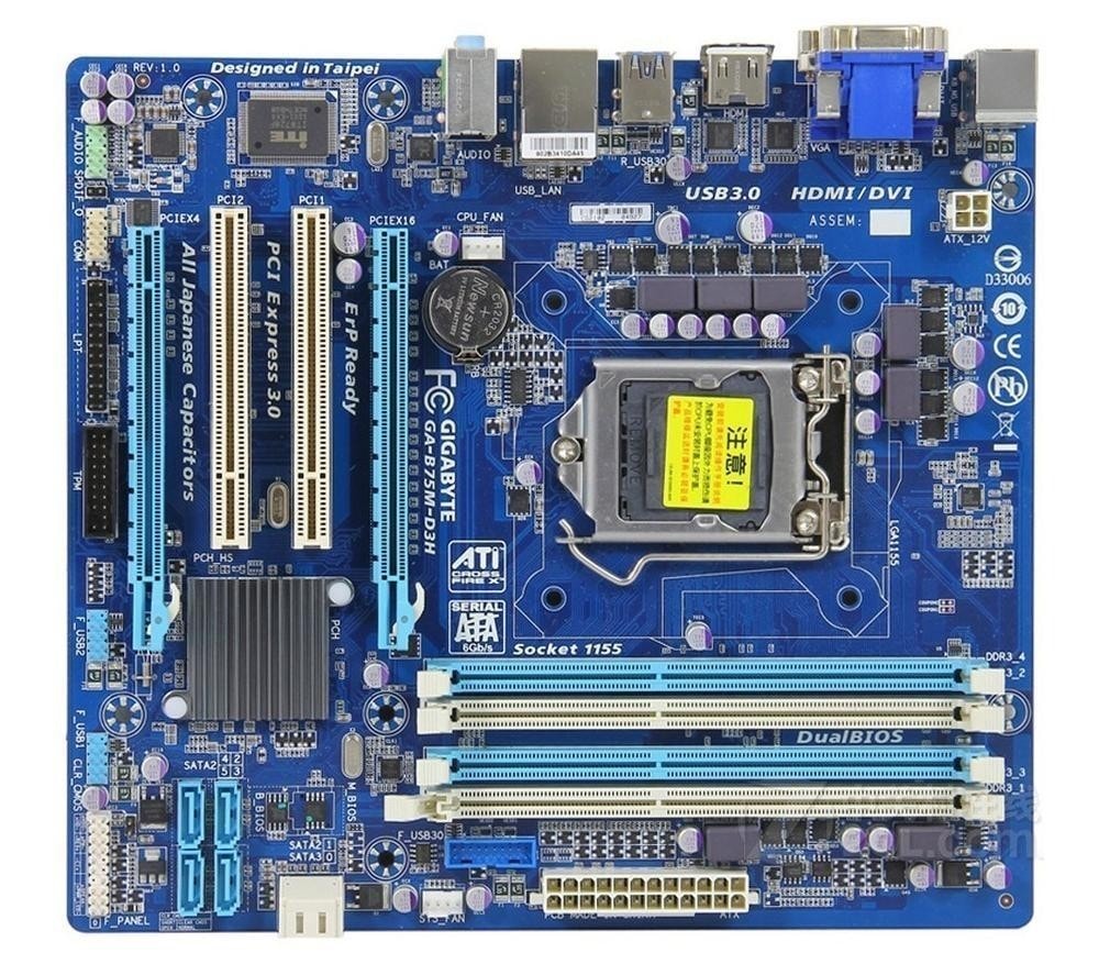 GIGABYTE GA-B75M-D3H LGA 1155 Intel B75 HDMI SATA 6Gb/s USB 3.0 Micro ATX Intel Motherboard 5,659円