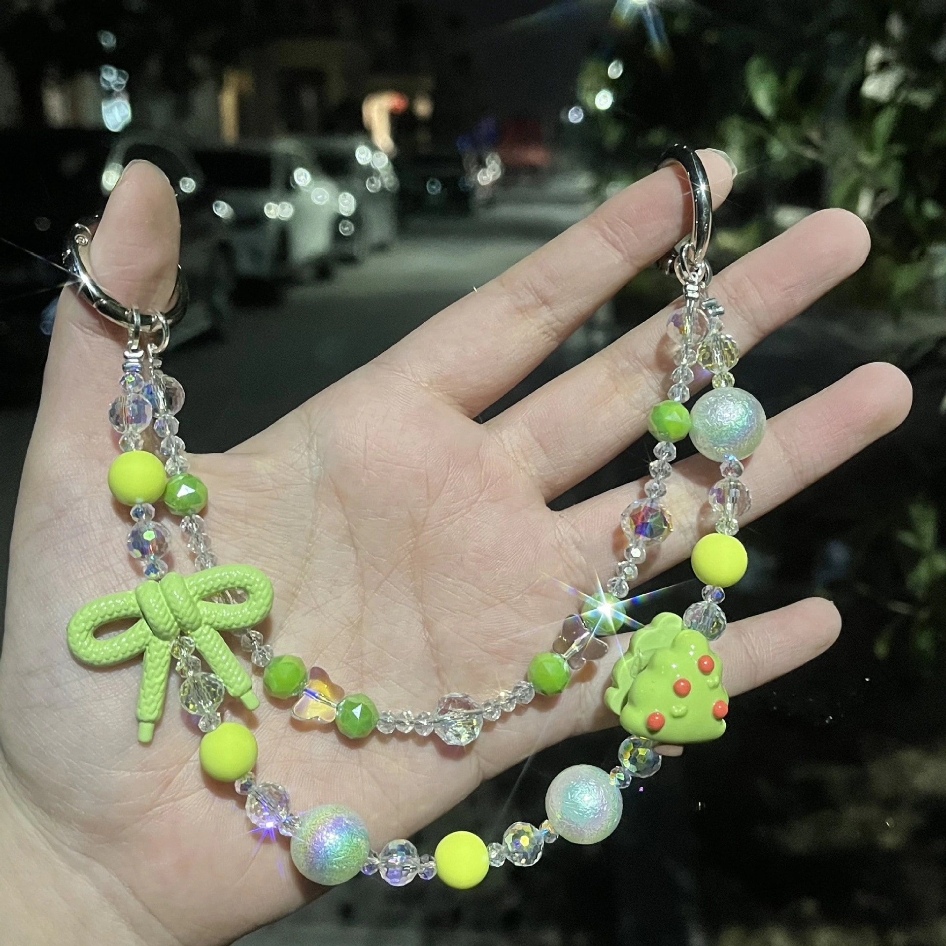 【デザインがきれいでユニーク】デザイナースタイルツリーシャドーディー携帯電話チェーンバッグペンダント携帯電話ペンダントライブブロードキャストチェーン