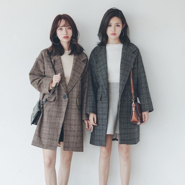 チェスターコート レディース チェック柄 コート 秋冬 ラシャコート レトロ チェック柄コート 厚手 オフィス アウター キレイめ お洒落 通勤 プレゼント