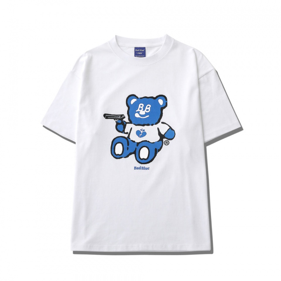 【IVE ガウル 着用】Bad Bear Graphic T-Shirts オーバーサイズ 半袖Tシャツ「男女兼用」