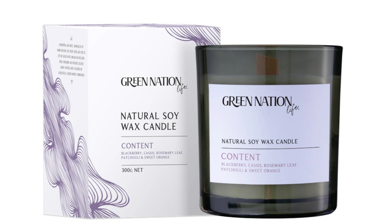 （Green Nation life）ウッドウィックキャンドル300ｇ Box入り ブリス（ブラックベリー＆パチョリ）