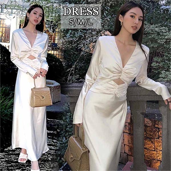 ドレス 大人 ピアノ 発表会 シンプル 上品 イブニングドレス 白ドレス ロングドレス 長袖 着痩せ ピアノ発表会 演奏会 二次会 撮影 成人式 女子会 パーティードレス セクシー フェミニン ワンピ