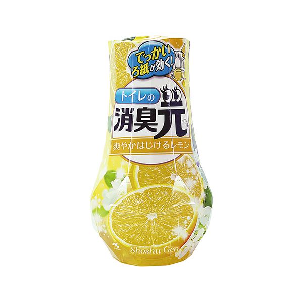 （まとめ）小林製薬 トイレの消臭元爽やかはじけるレモン 400ml 1個[x10セット]