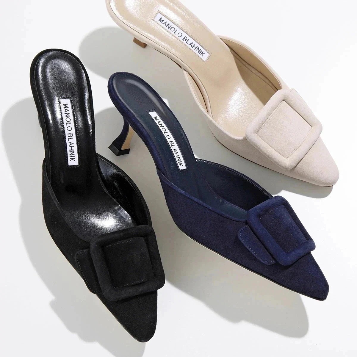 MANOLO BLAHNIK マノロブラニク ミュール MAYSALE SUEDE DAIM 050 メイセール スウェード 9XX-0246 レディース 5c