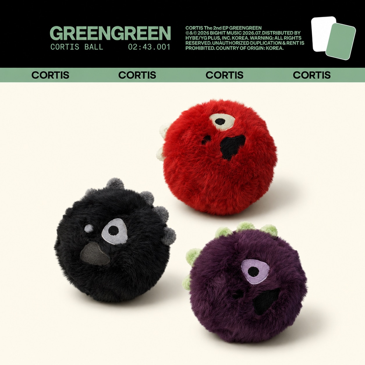 [公式] 3種セット CORTIS - GREENGREEN / The 2nd EP Album (CORTIS Ball ver.)